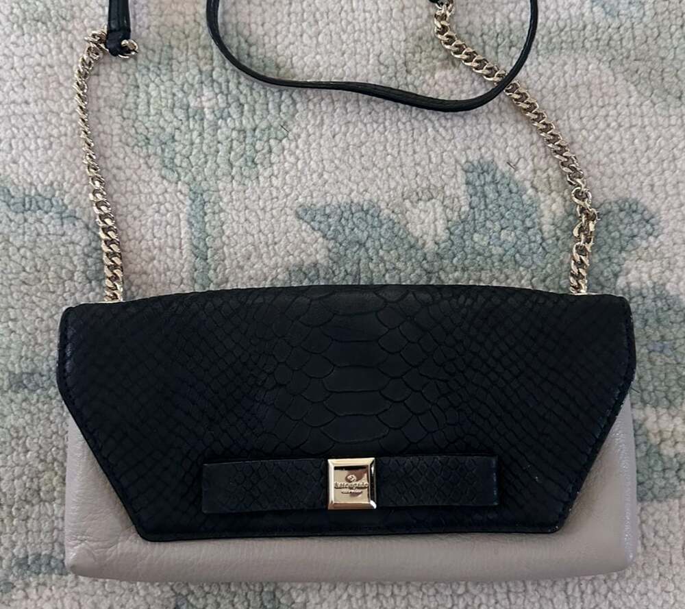 Kate Spade Rivas Street Adley Snakeskin Embossed Leather Crossbody Bag